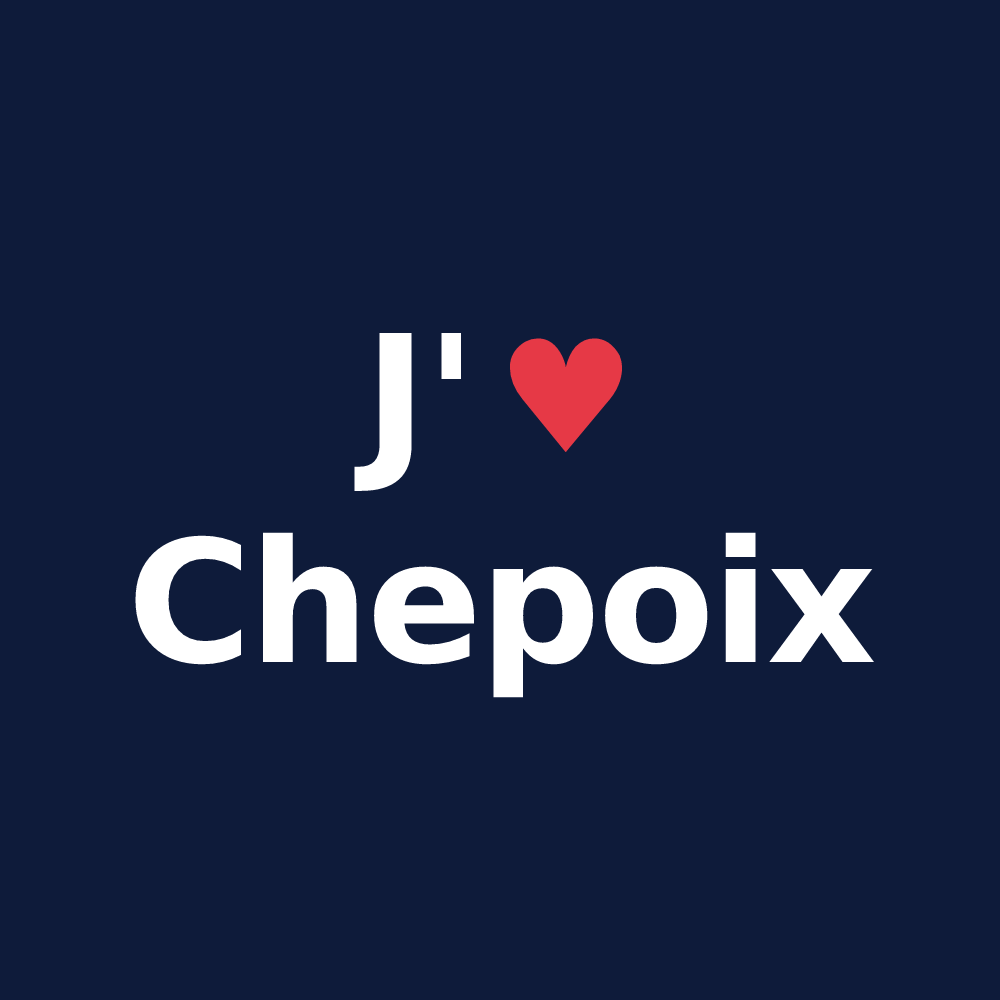 T-shirt personnalisé Chepoix — design J'aime Chepoix