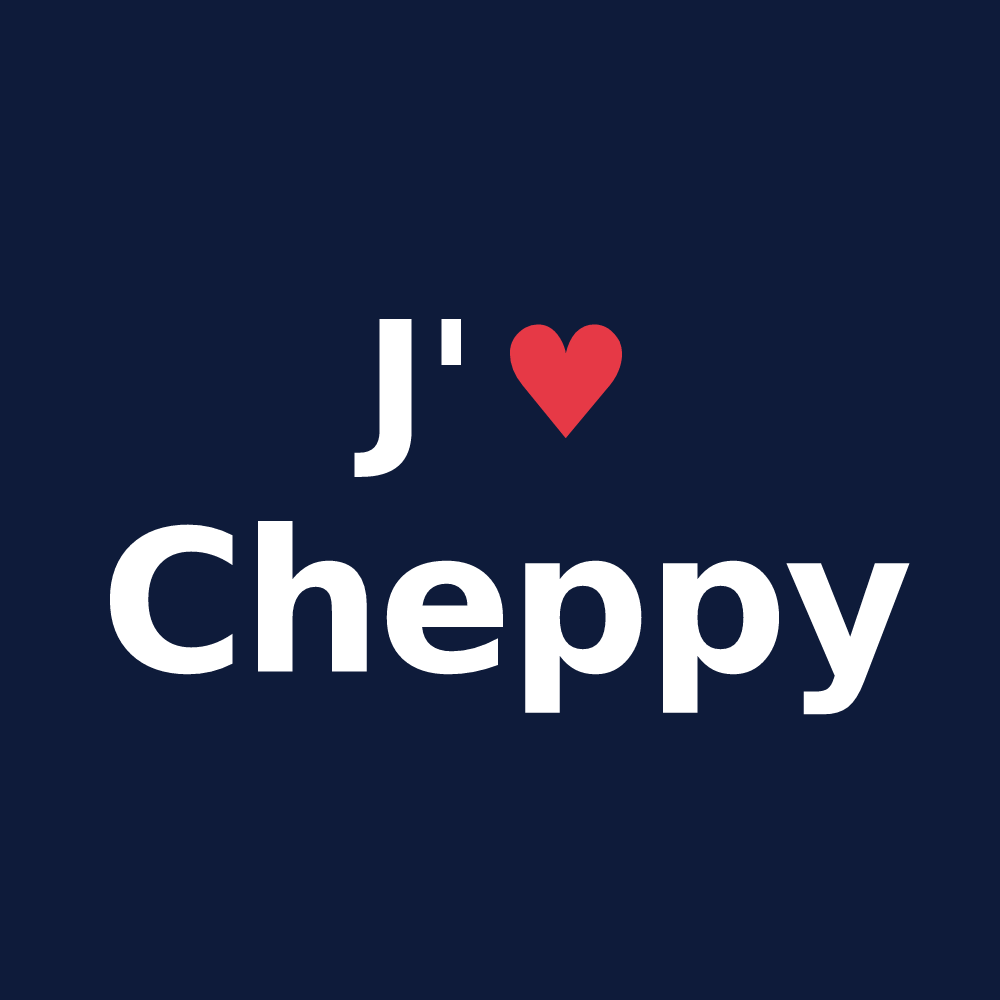 T-shirt personnalisé Cheppy — design J'aime Cheppy