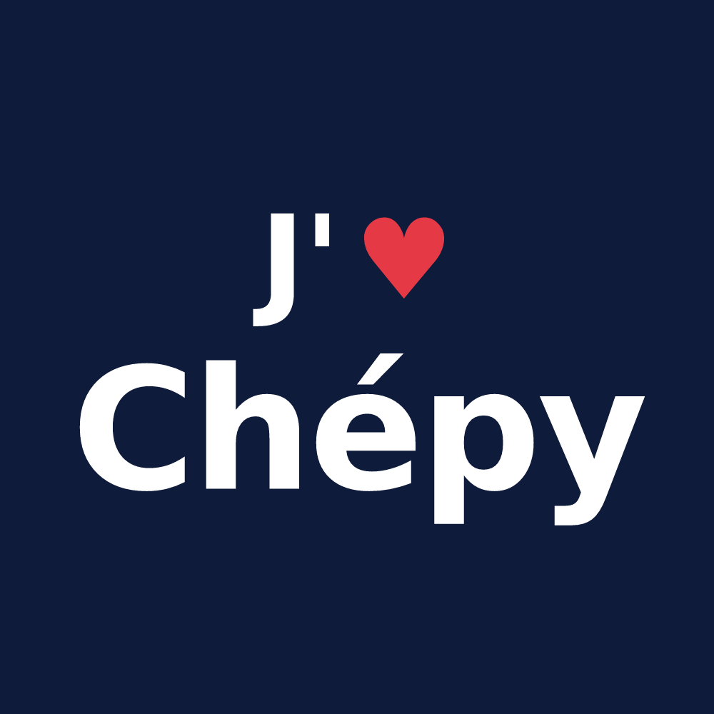 T-shirt personnalisé Chépy — design J'aime Chépy