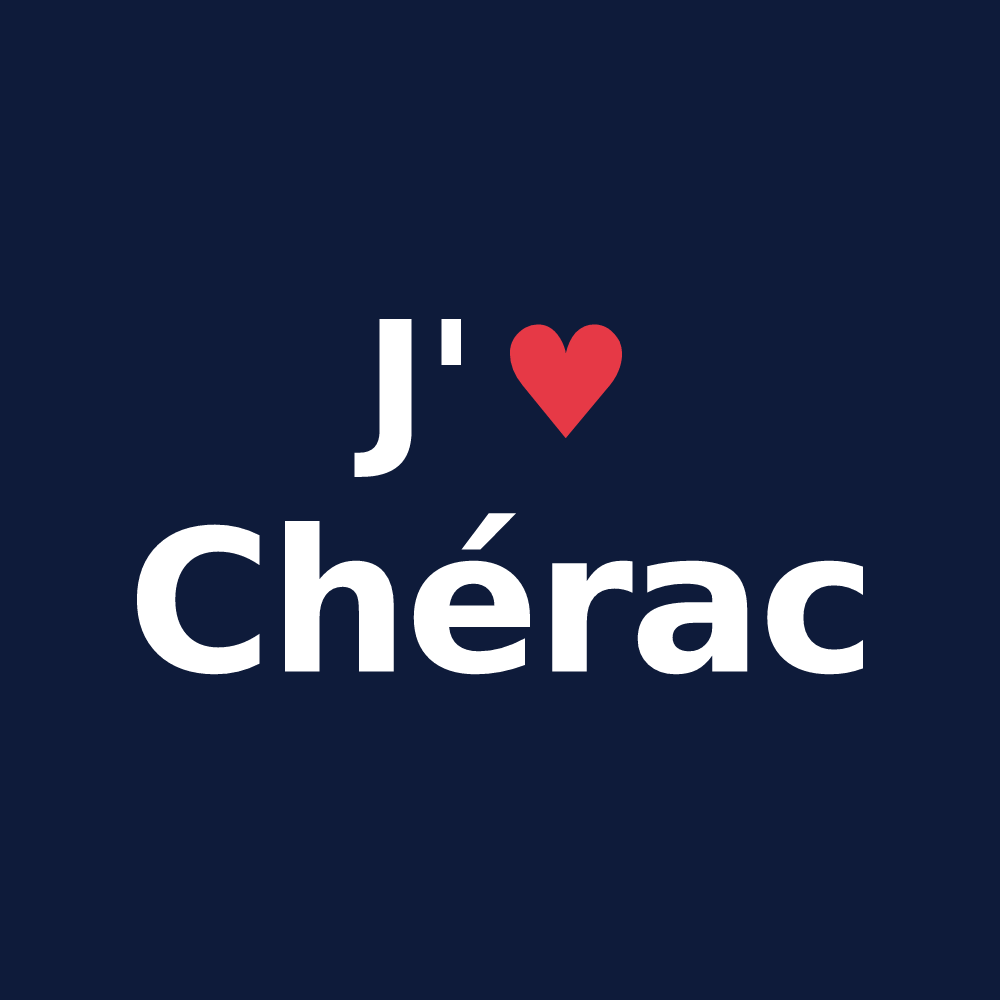T-shirt personnalisé Chérac — design J'aime Chérac