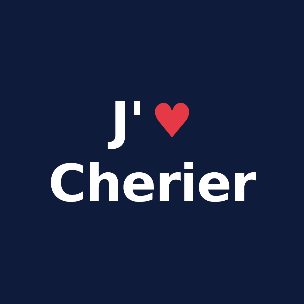 T-shirt personnalisé Cherier — design J'aime Cherier
