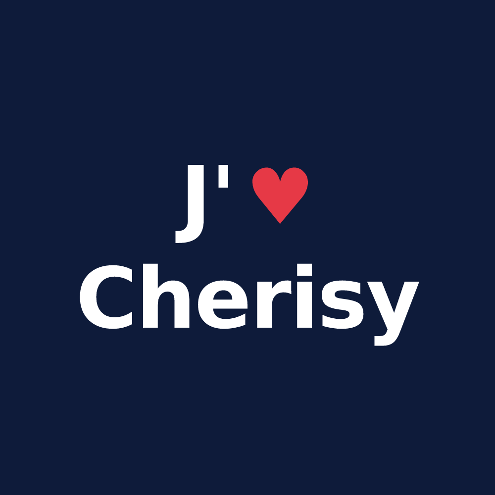 T-shirt personnalisé Cherisy — design J'aime Cherisy