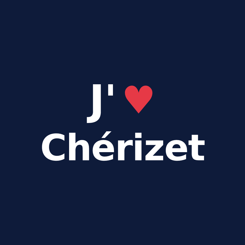 T-shirt personnalisé Chérizet — design J'aime Chérizet