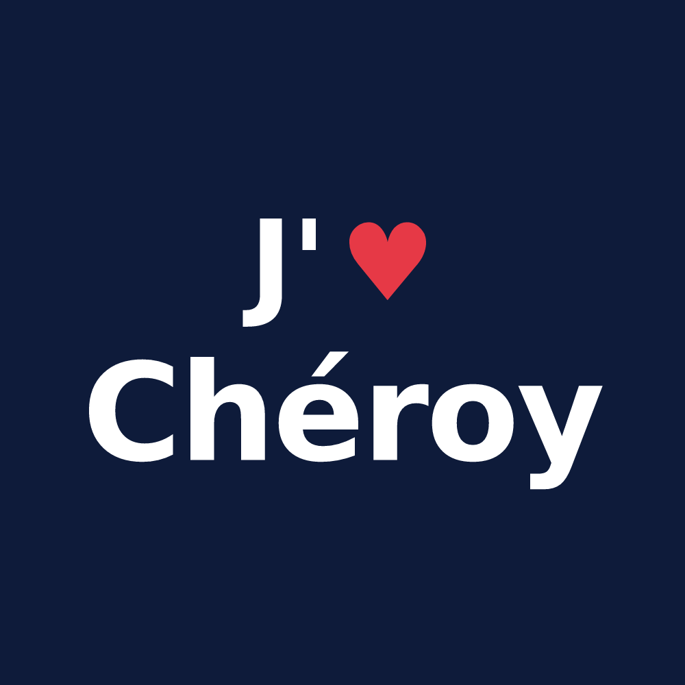 T-shirt personnalisé Chéroy — design J'aime Chéroy
