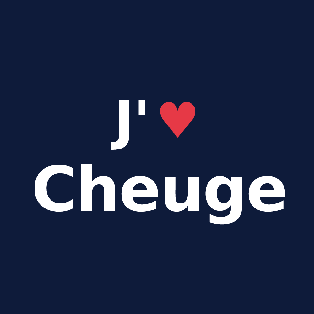 T-shirt personnalisé Cheuge — design J'aime Cheuge