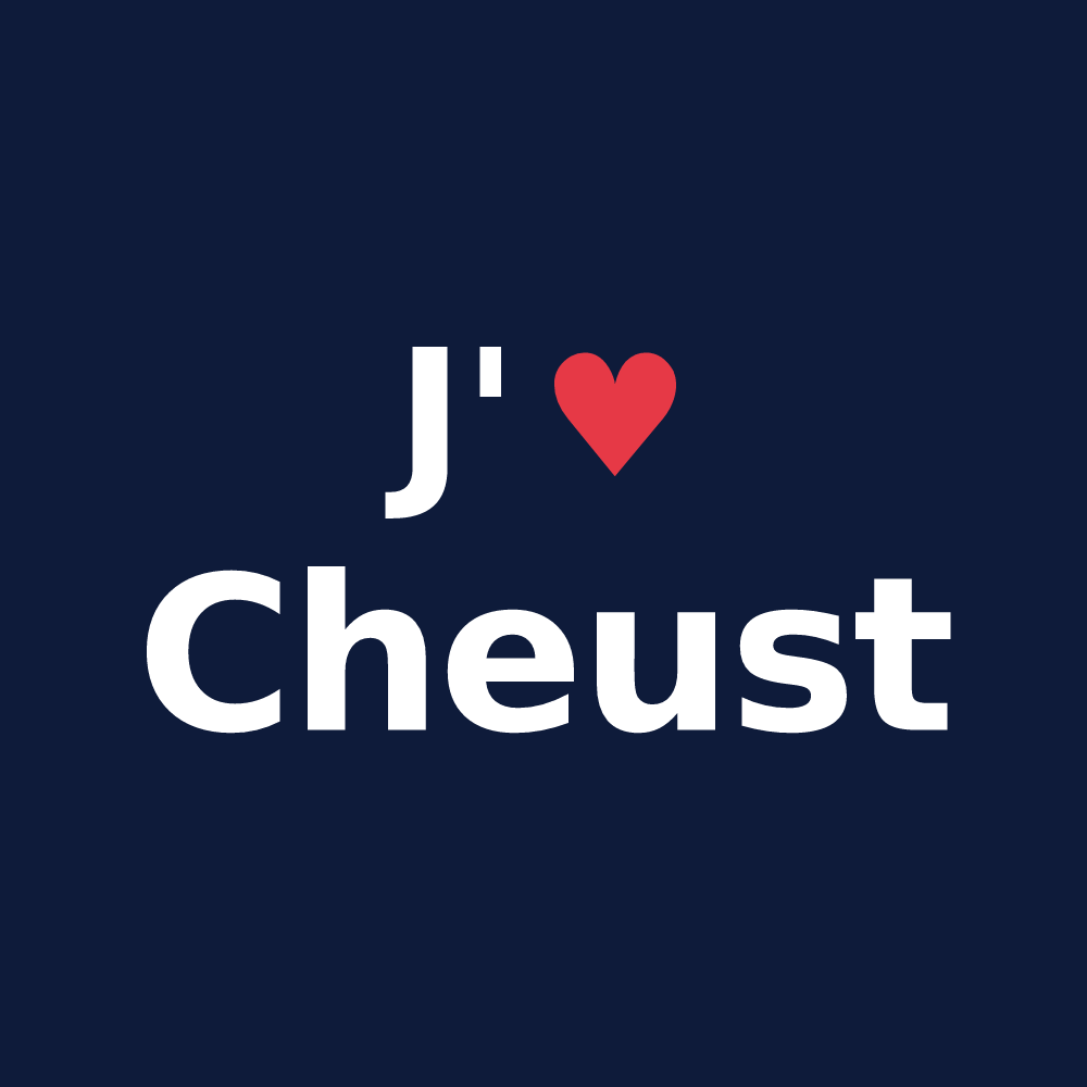 T-shirt personnalisé Cheust — design J'aime Cheust