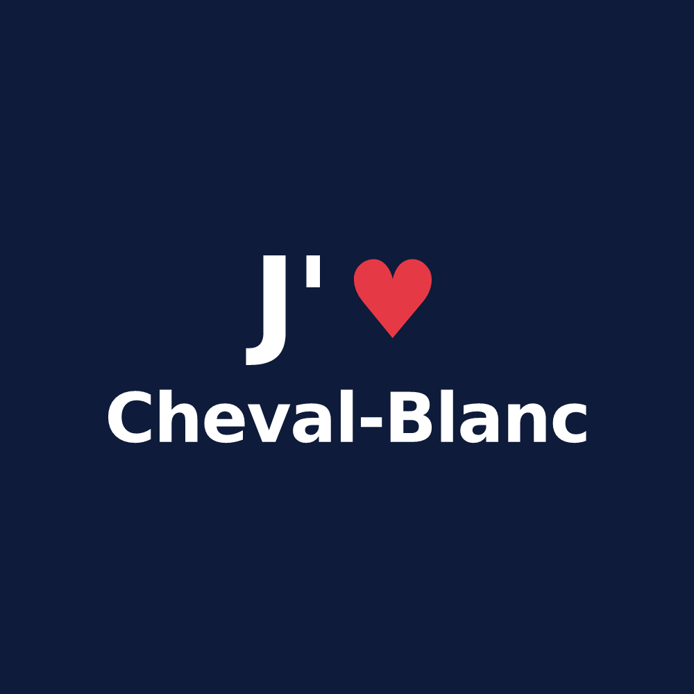 T-shirt personnalisé Cheval-Blanc — design J'aime Cheval-Blanc