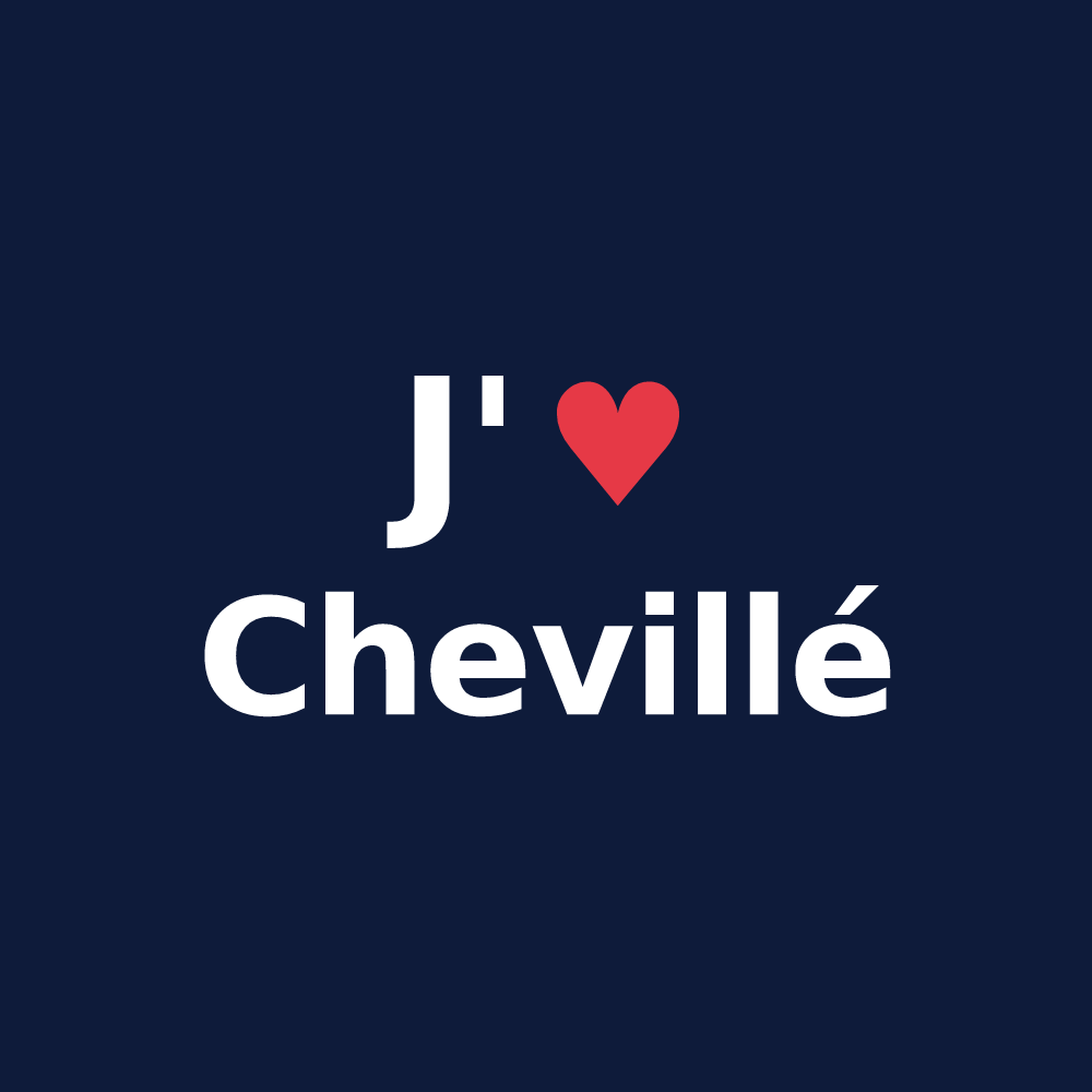 T-shirt personnalisé Chevillé — design J'aime Chevillé