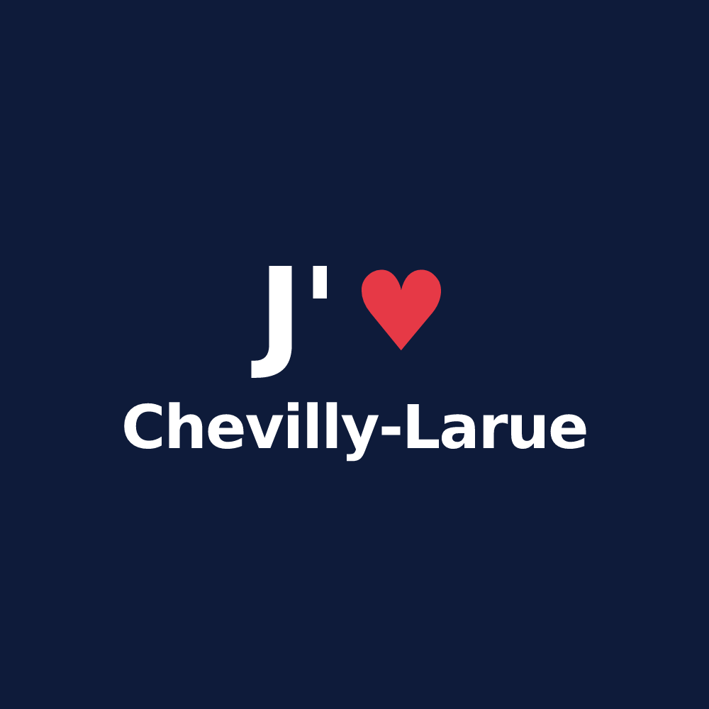T-shirt personnalisé Chevilly-Larue — design J'aime Chevilly-Larue