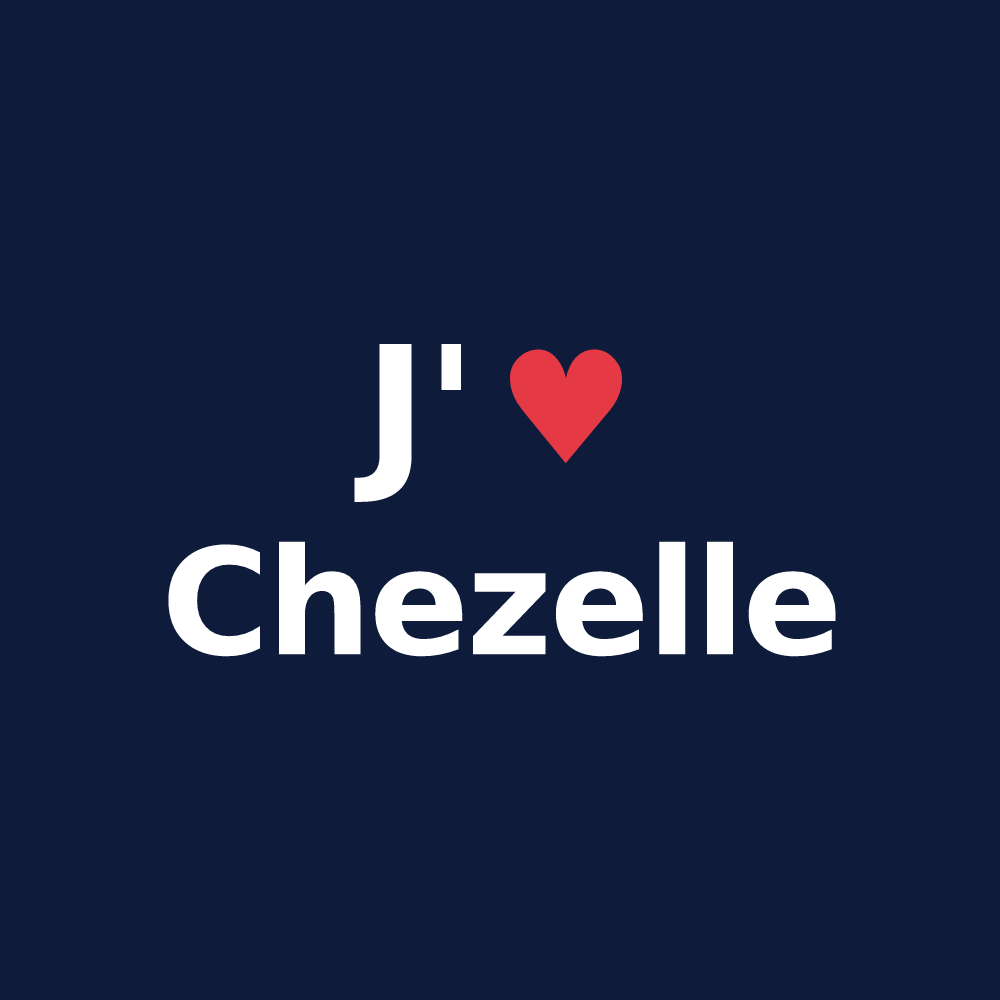 T-shirt personnalisé Chezelle — design J'aime Chezelle