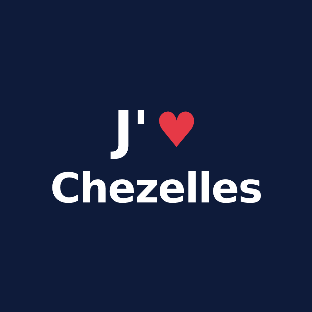 T-shirt personnalisé Chezelles — design J'aime Chezelles
