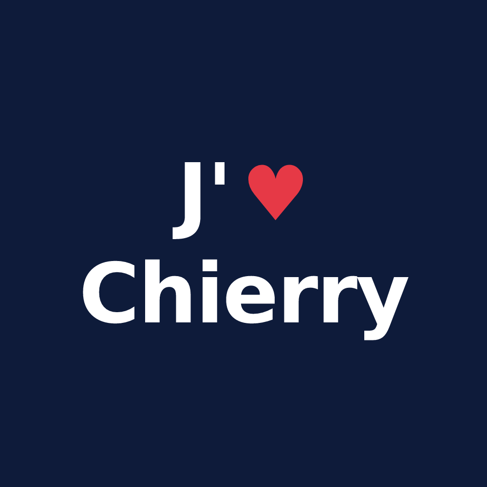 T-shirt personnalisé Chierry — design J'aime Chierry