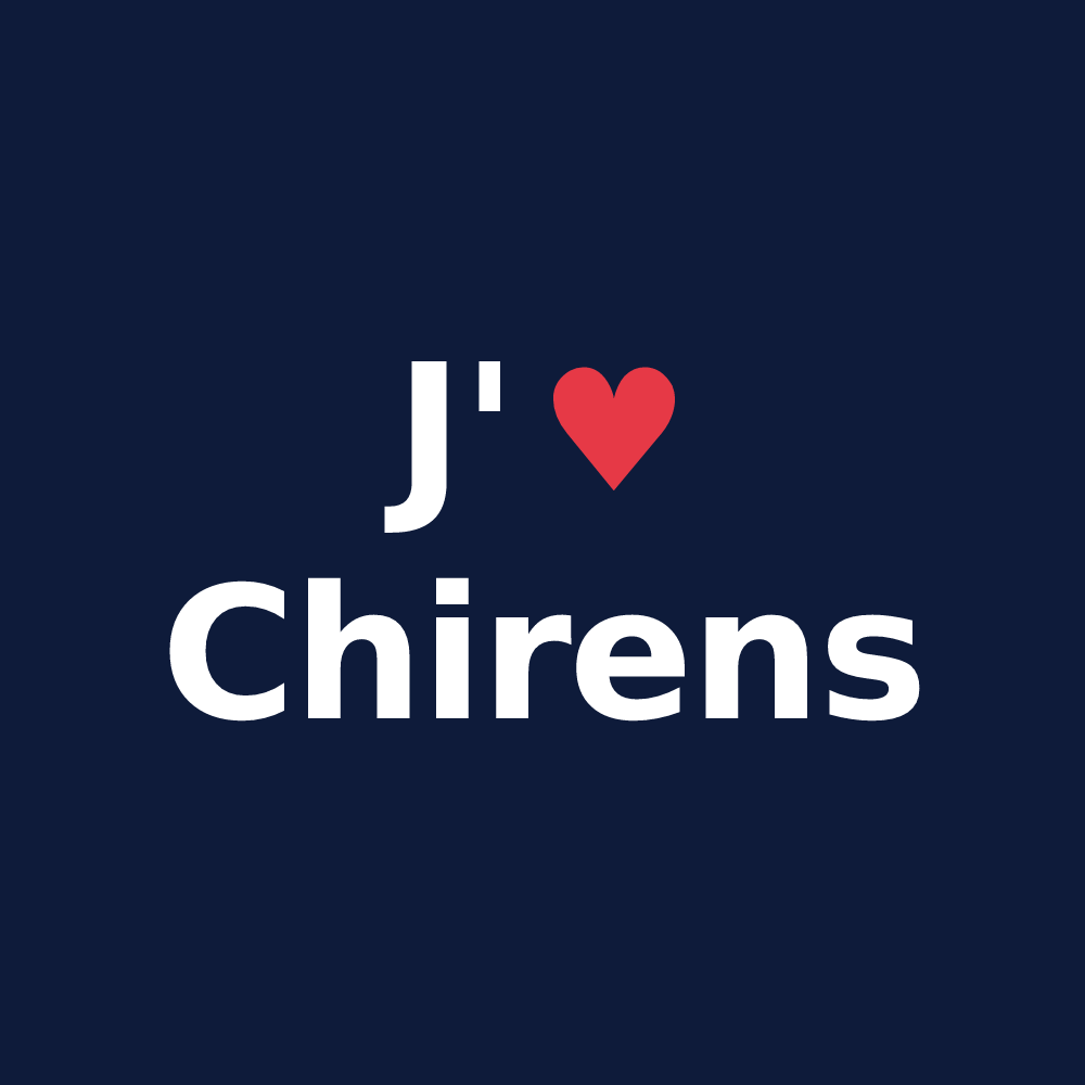 T-shirt personnalisé Chirens — design J'aime Chirens