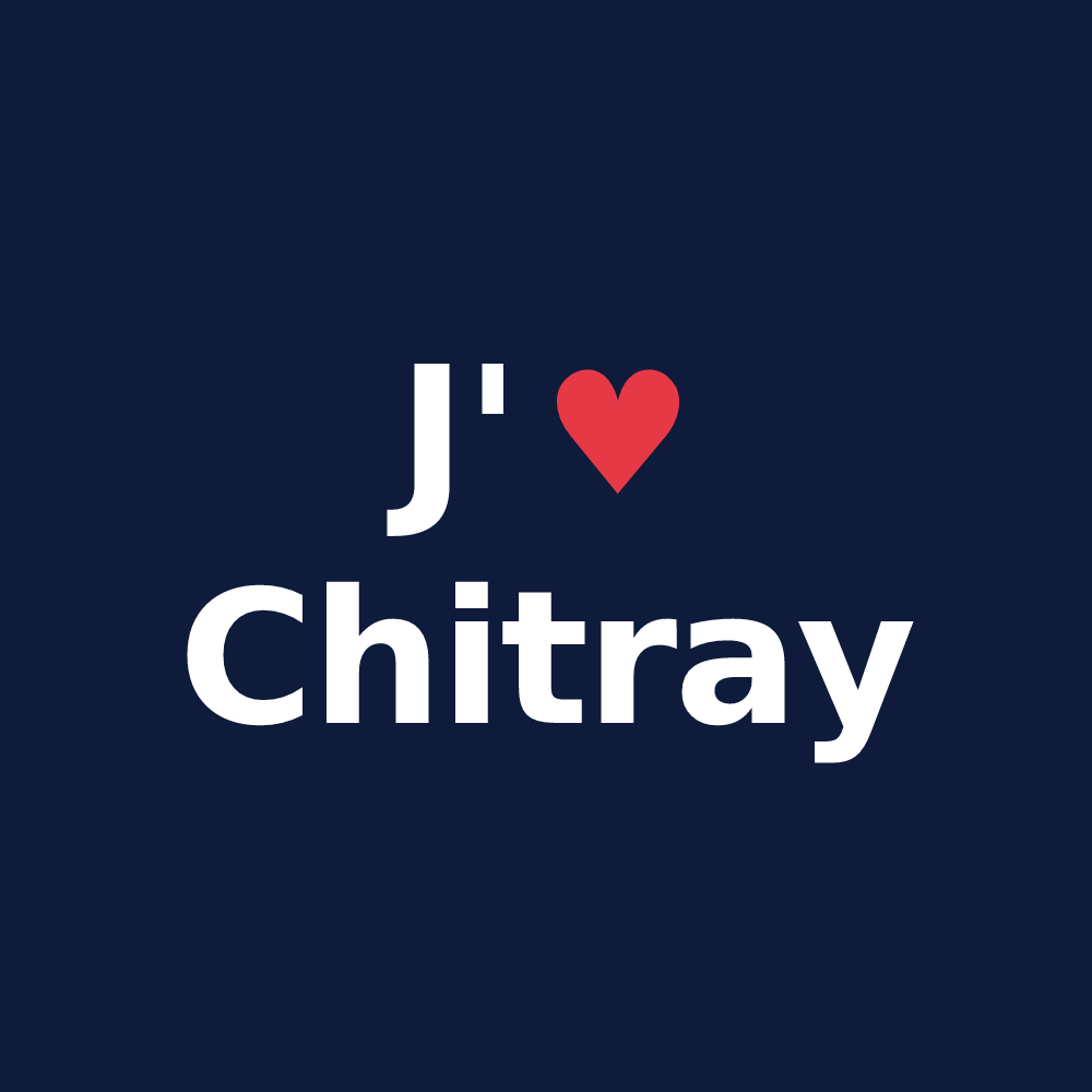 T-shirt personnalisé Chitray — design J'aime Chitray