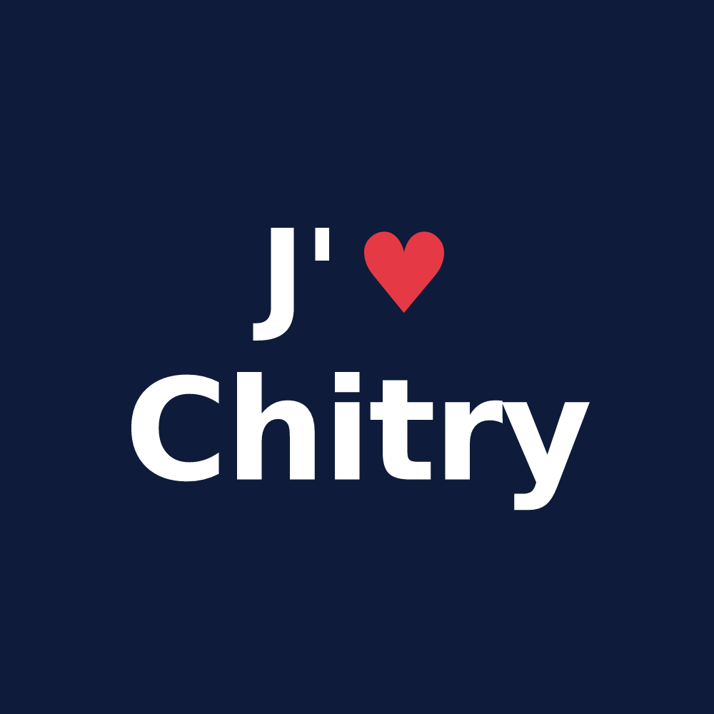 T-shirt personnalisé Chitry — design « J'aime Chitry » imprimé sur le t-shirt
