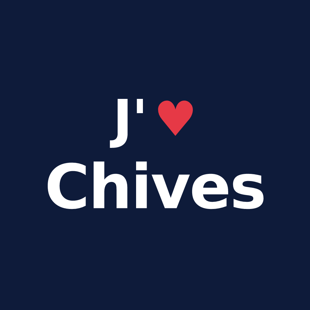 T-shirt personnalisé Chives — design J'aime Chives