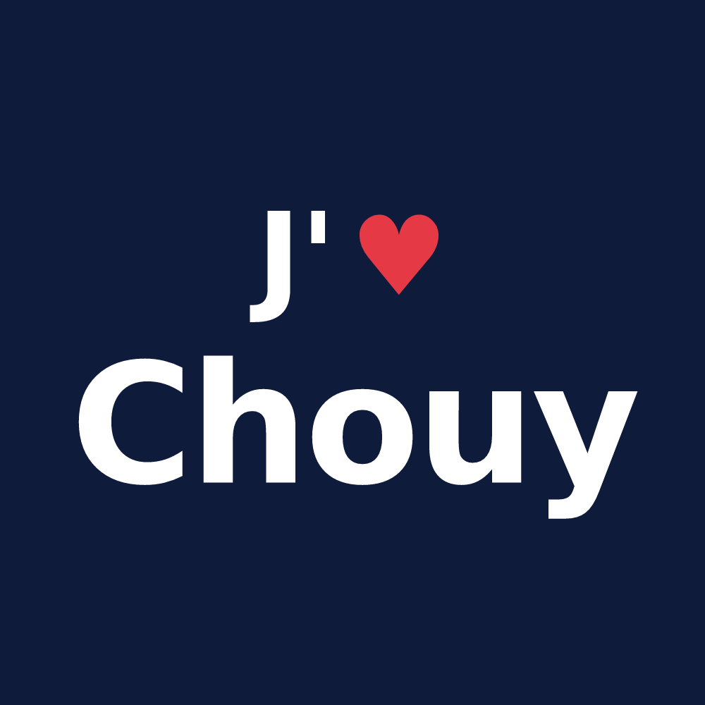 T-shirt personnalisé Chouy — design J'aime Chouy