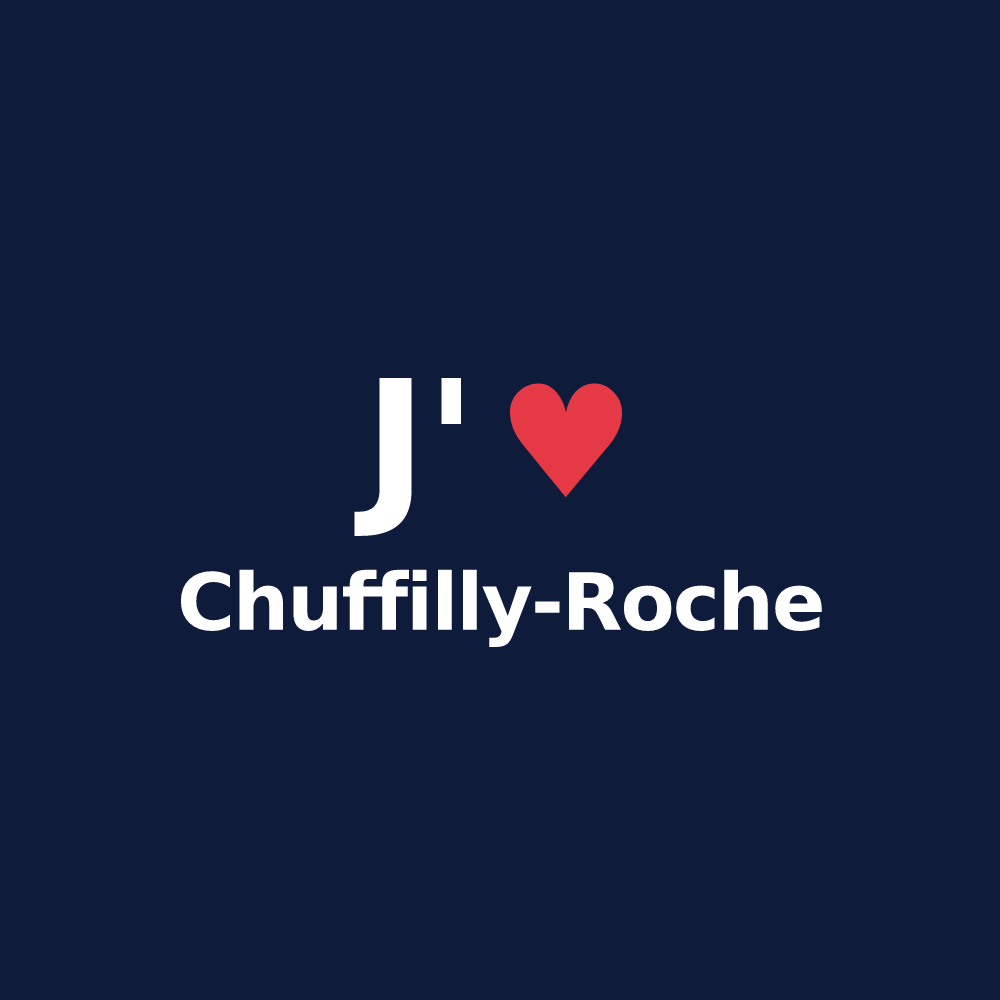 T-shirt personnalisé Chuffilly-Roche — design J'aime Chuffilly-Roche
