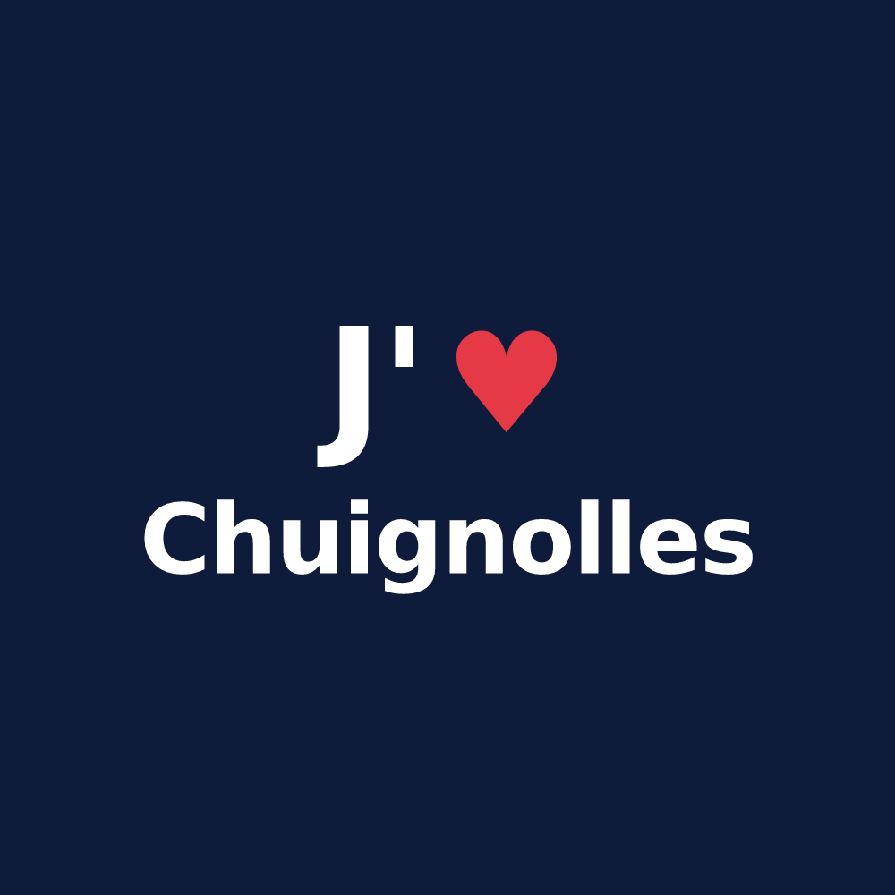 T-shirt personnalisé Chuignolles — design J'aime Chuignolles