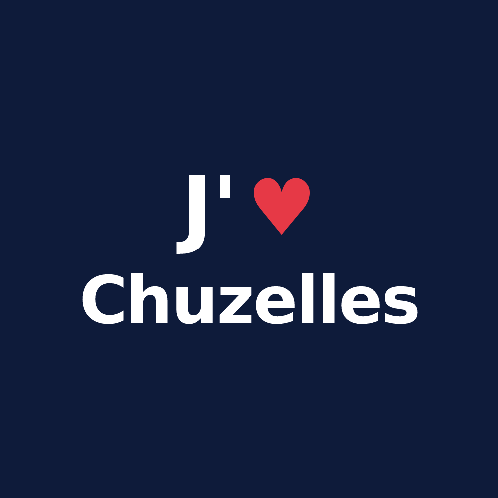 T-shirt personnalisé Chuzelles — design J'aime Chuzelles