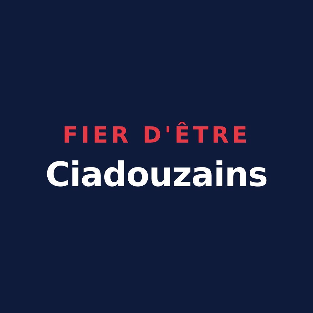 T-shirt « Fier d'être Ciadouzains » — design pour Ciadoux