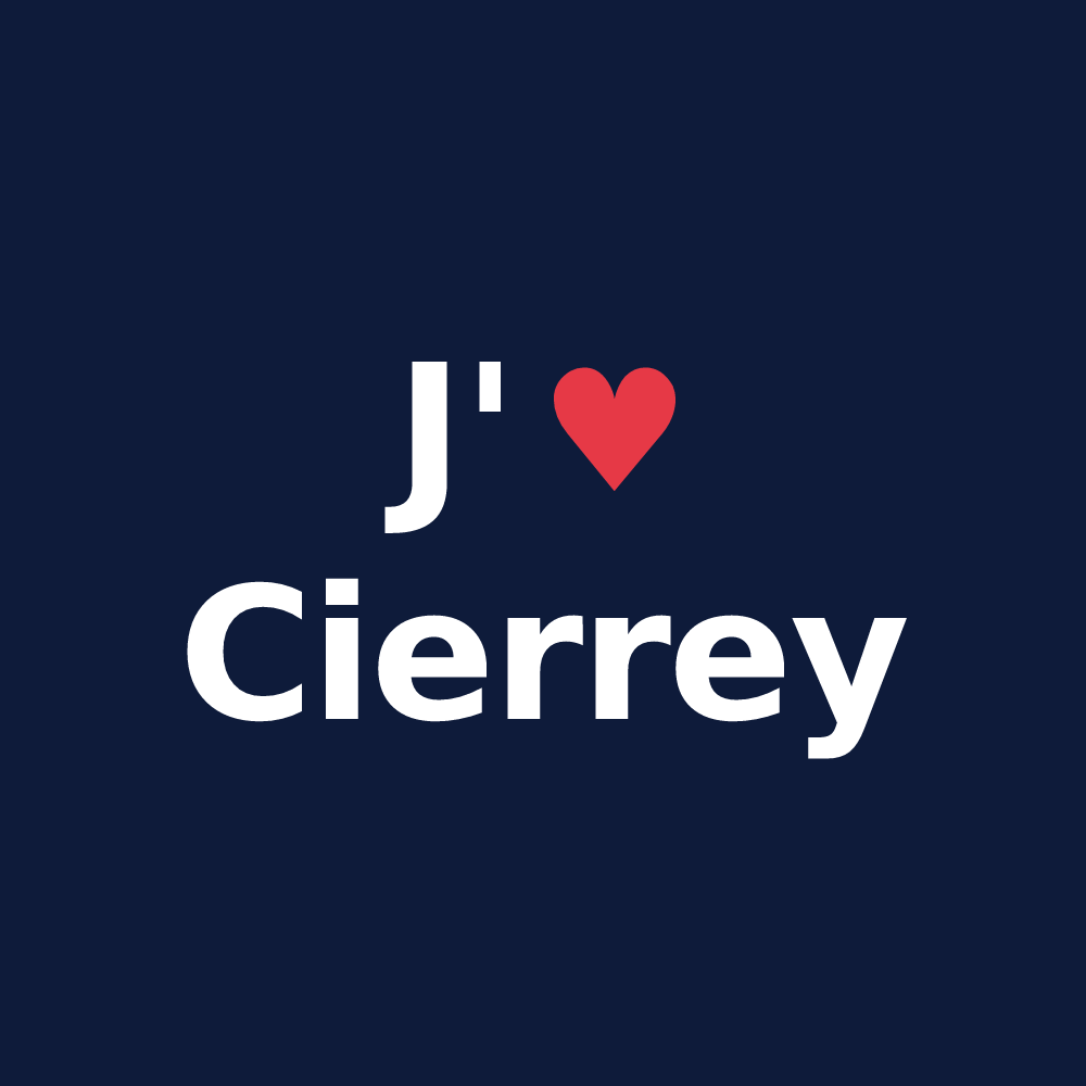T-shirt personnalisé Cierrey — design J'aime Cierrey