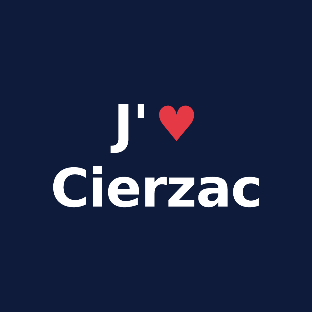 T-shirt personnalisé Cierzac — design J'aime Cierzac