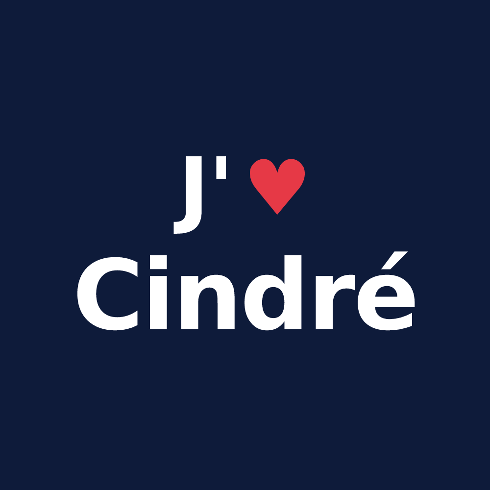 T-shirt personnalisé Cindré — design J'aime Cindré