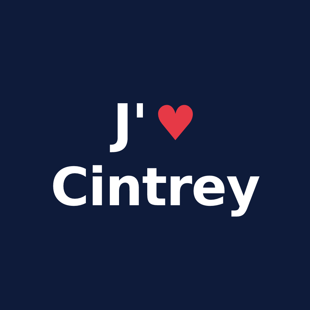 T-shirt personnalisé Cintrey — design J'aime Cintrey