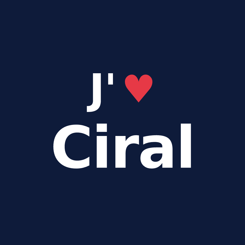 T-shirt personnalisé Ciral — design J'aime Ciral