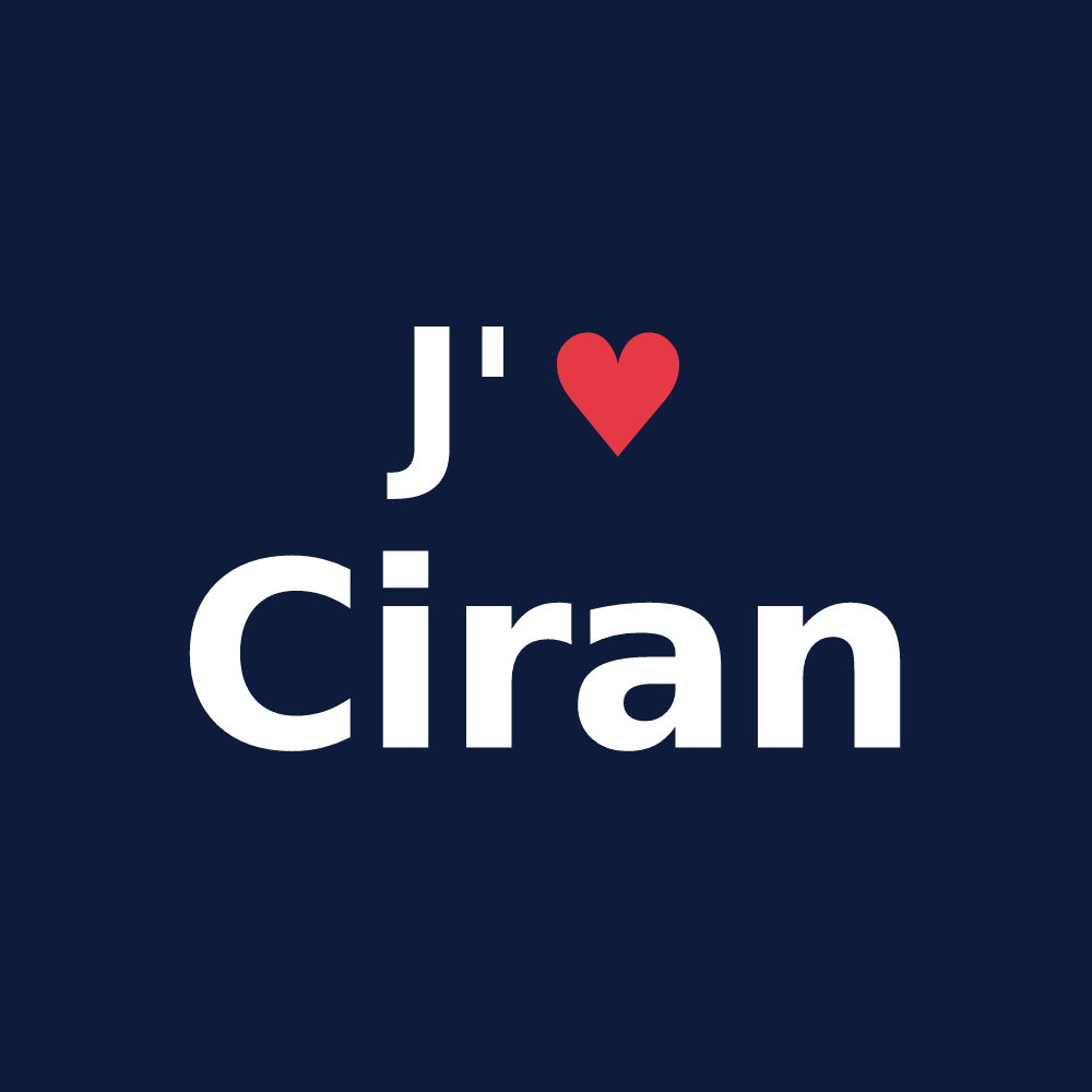 T-shirt personnalisé Ciran — design J'aime Ciran