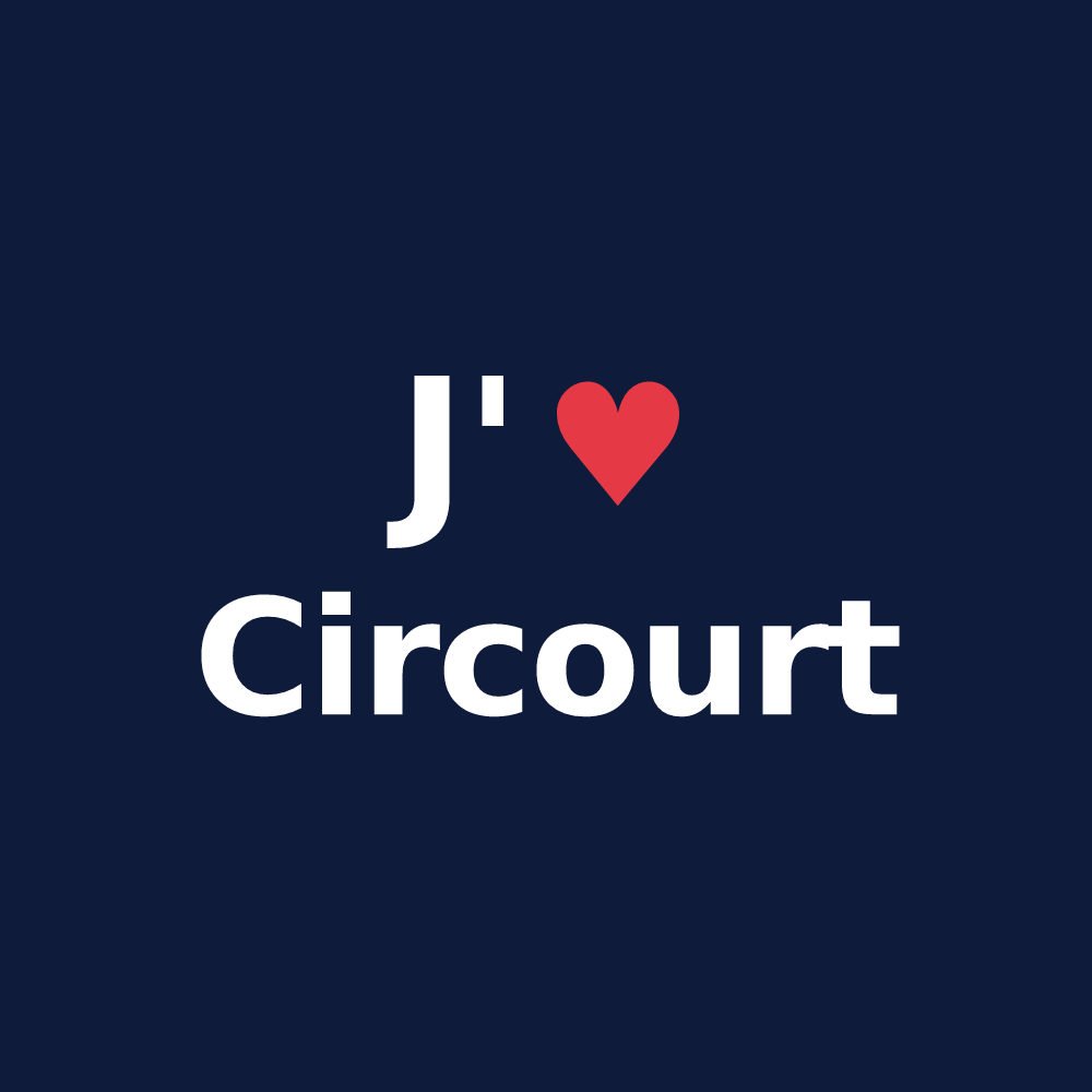 T-shirt personnalisé Circourt — design J'aime Circourt