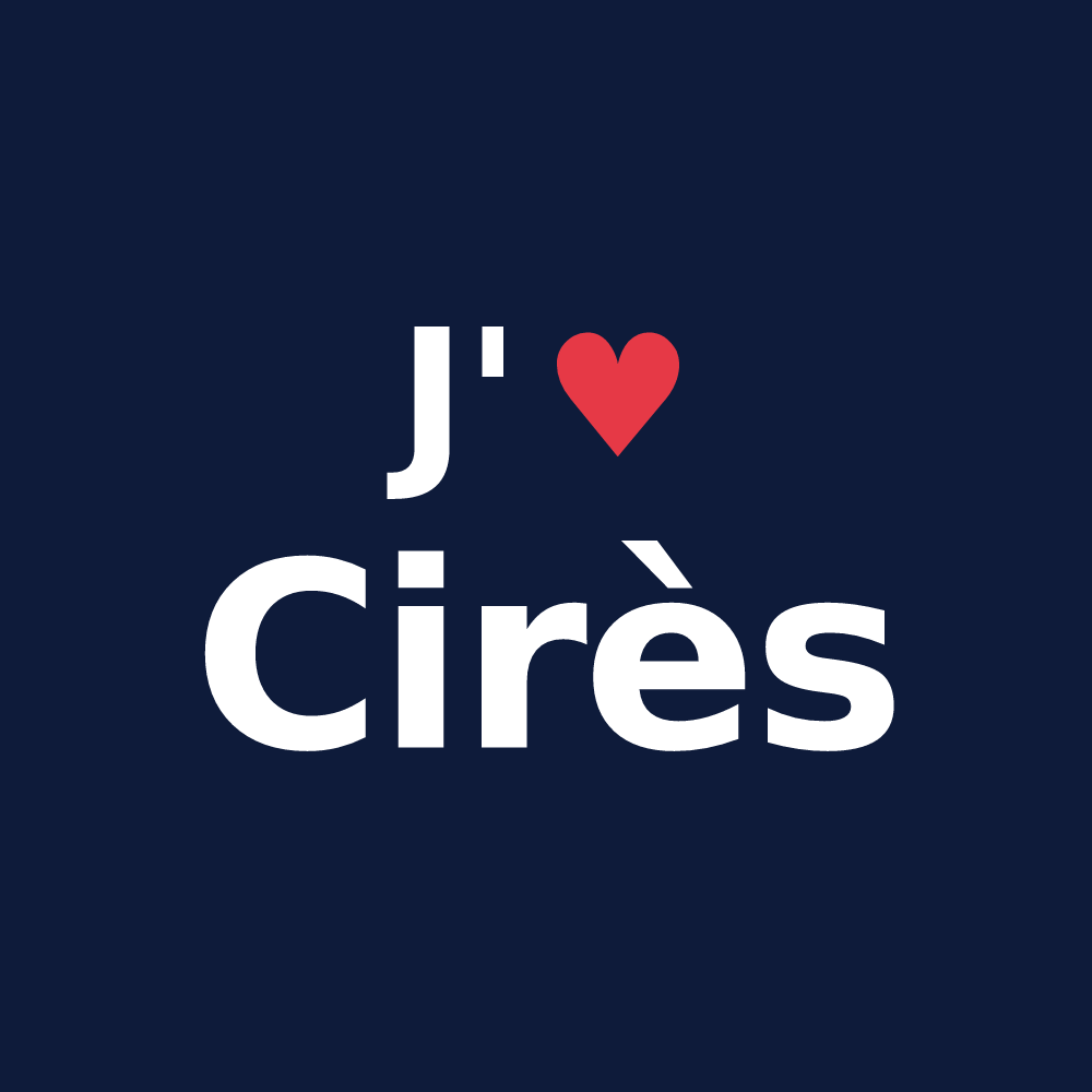 T-shirt personnalisé Cirès — design J'aime Cirès