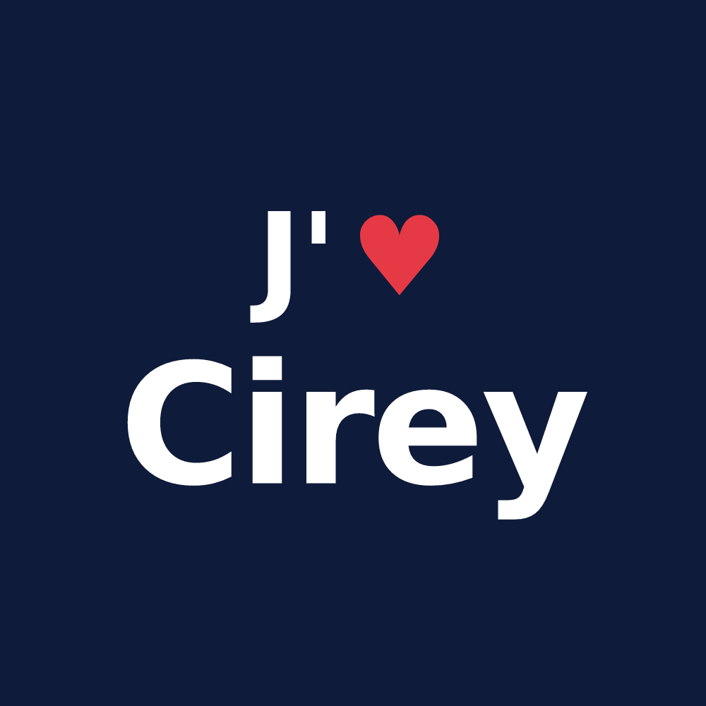 T-shirt personnalisé Cirey — design J'aime Cirey