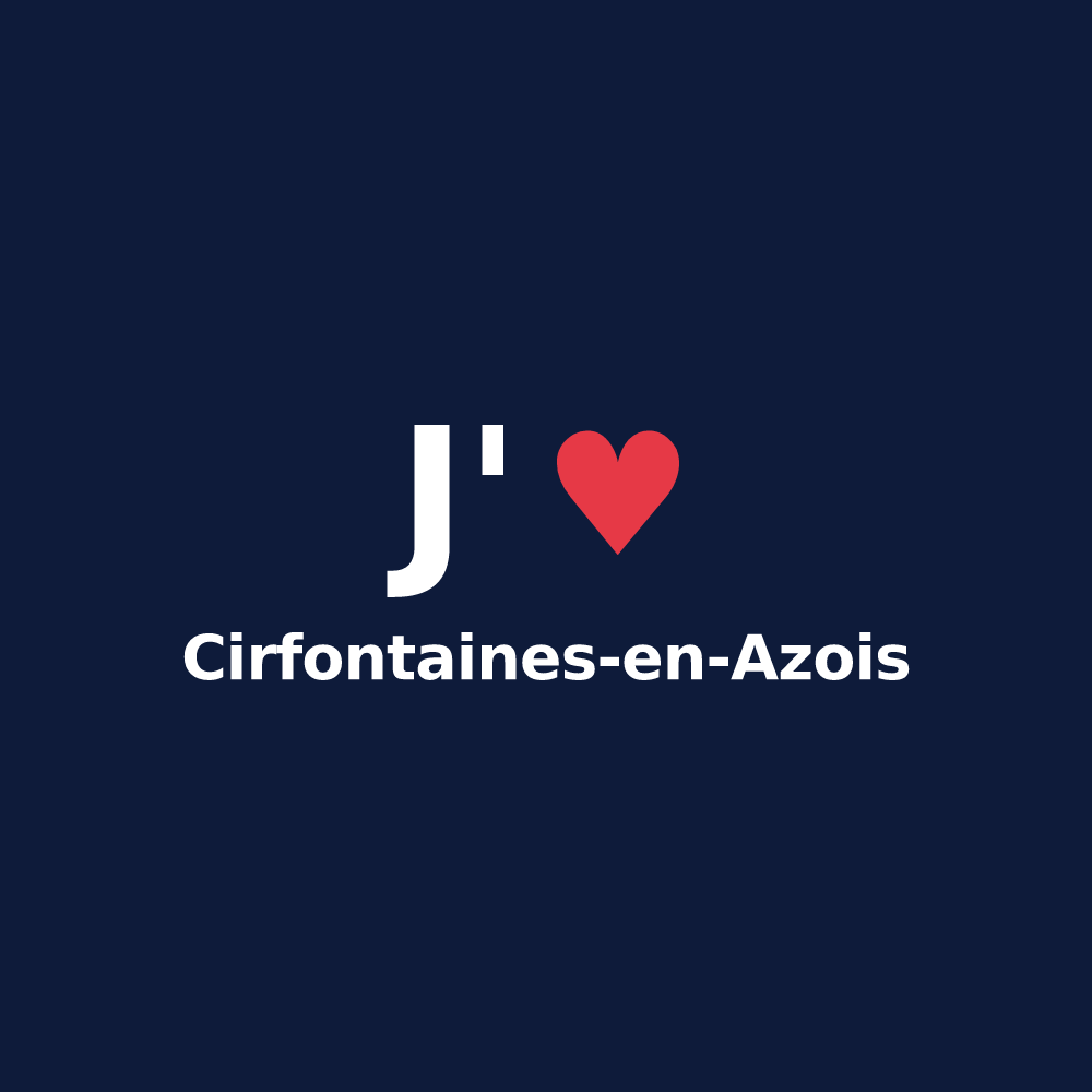 T-shirt personnalisé Cirfontaines-en-Azois — design J'aime Cirfontaines-en-Azois