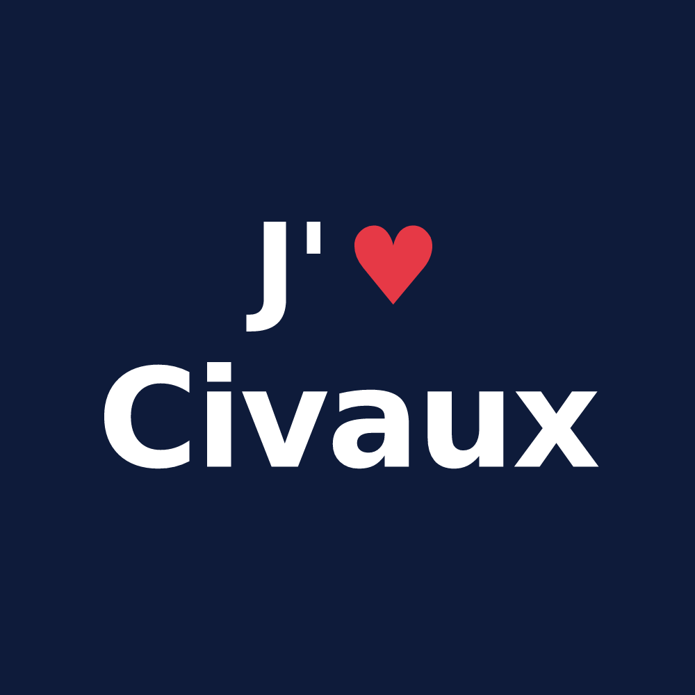 T-shirt personnalisé Civaux — design J'aime Civaux