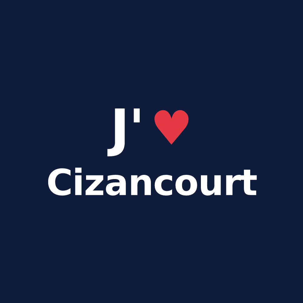 T-shirt personnalisé Cizancourt — design J'aime Cizancourt