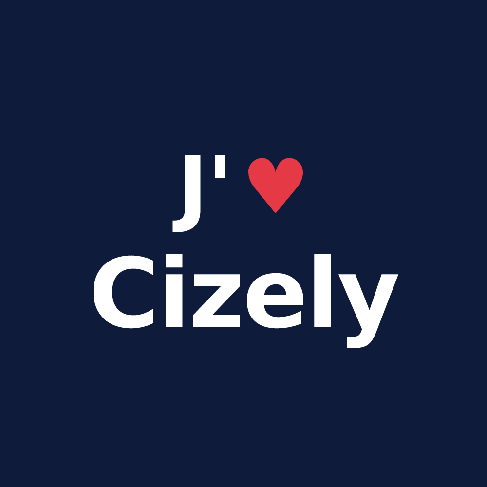 T-shirt personnalisé Cizely — design J'aime Cizely
