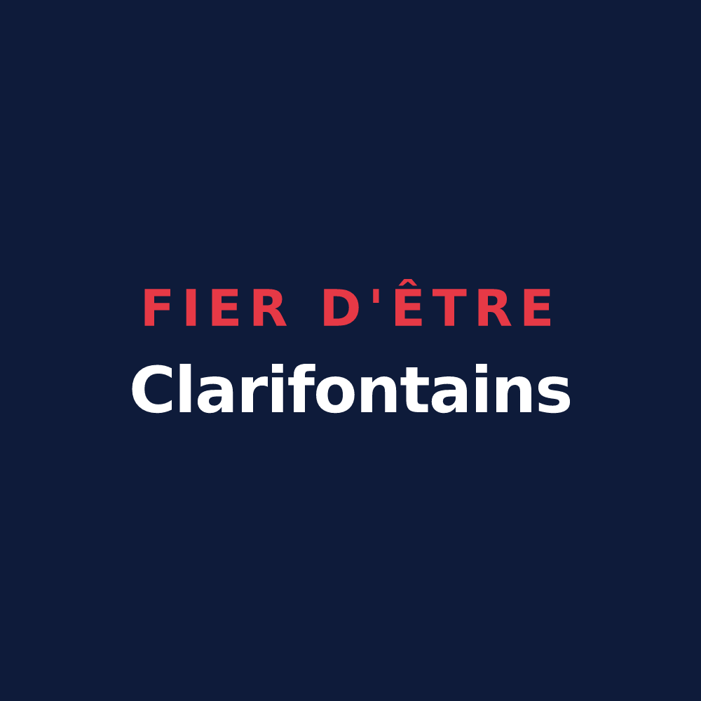 T-shirt « Fier d'être Clarifontains » — design pour Clairefontaine-en-Yvelines