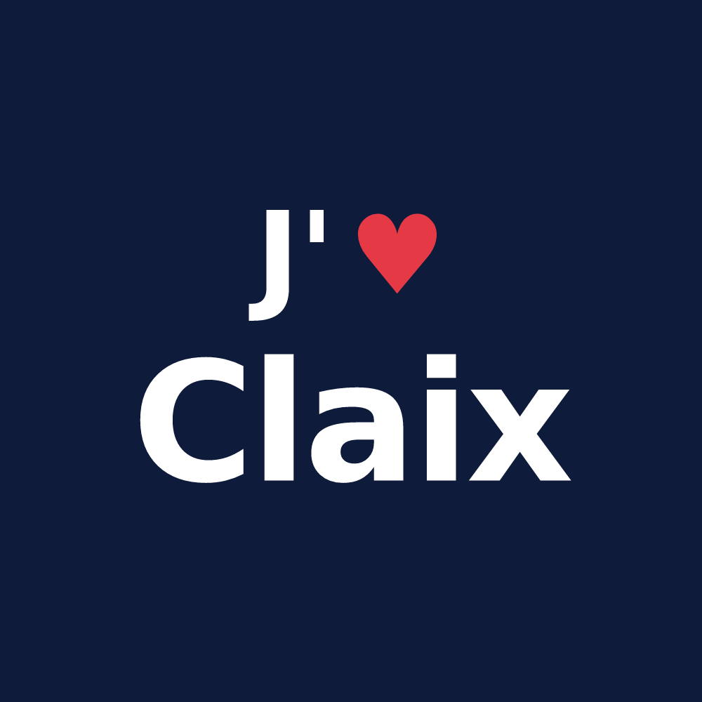 T-shirt personnalisé Claix — design J'aime Claix