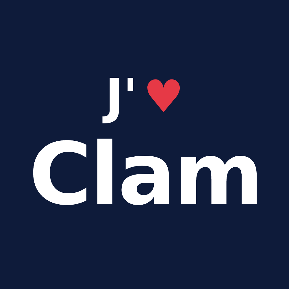T-shirt personnalisé Clam — design J'aime Clam