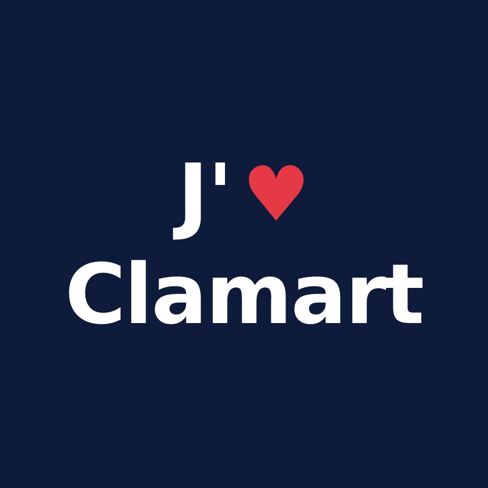 T-shirt personnalisé Clamart — design J'aime Clamart