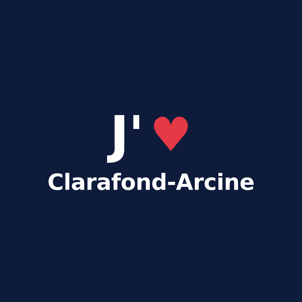 T-shirt personnalisé Clarafond-Arcine — design J'aime Clarafond-Arcine