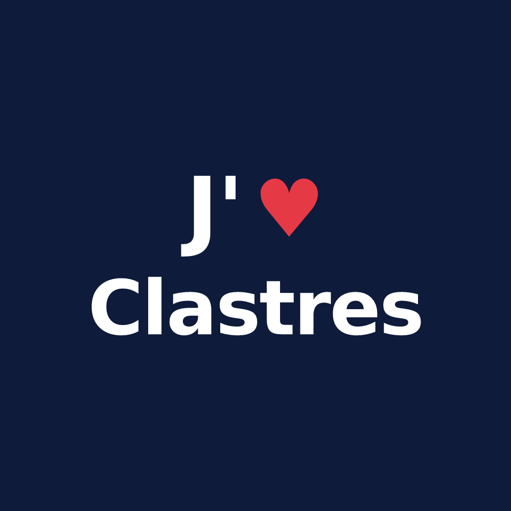 T-shirt personnalisé Clastres — design J'aime Clastres