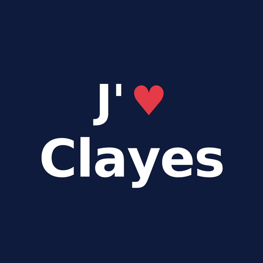 T-shirt personnalisé Clayes — design J'aime Clayes