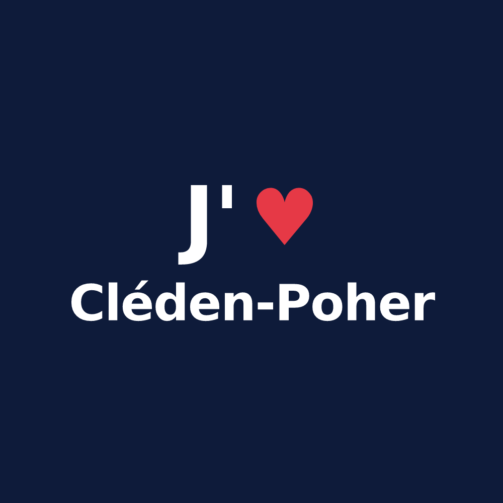 T-shirt personnalisé Cléden-Poher — design J'aime Cléden-Poher