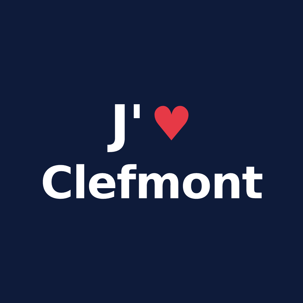T-shirt personnalisé Clefmont — design J'aime Clefmont