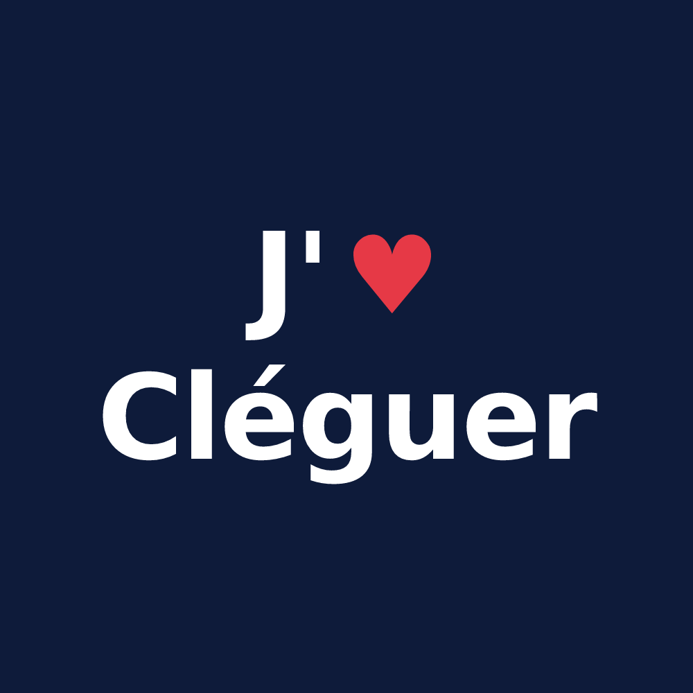 T-shirt personnalisé Cléguer — design J'aime Cléguer
