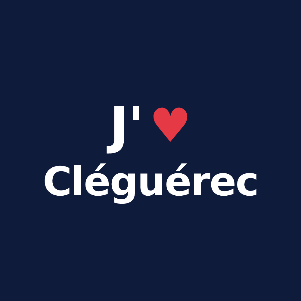 T-shirt personnalisé Cléguérec — design J'aime Cléguérec