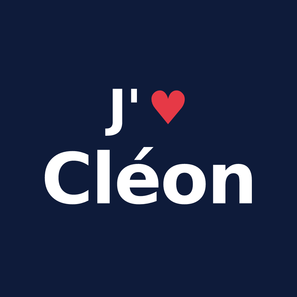 T-shirt personnalisé Cléon — design J'aime Cléon